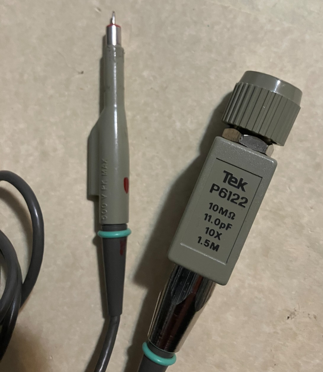 Tek P6122 Passive Probe, 10M, 11.0pF, 10X, 1.5M, Used