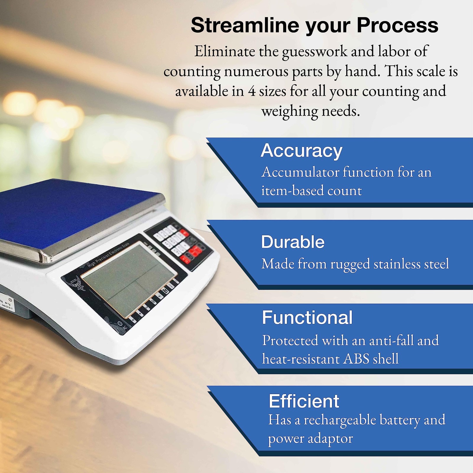 Pec Scales Industrial Counting Scale Digital Scale For Parts And Coins Kg/G/Lb