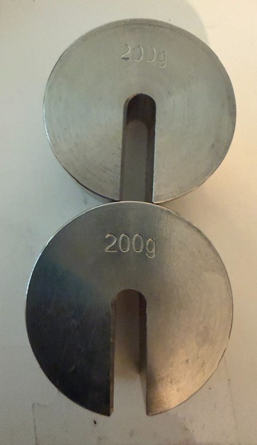Lot of 2: NOS 1100g Slotted Weight Mass Sets Vintage Science Physics Lab
