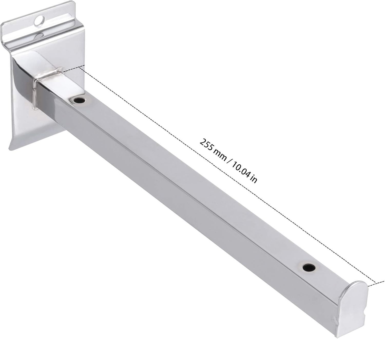 Zeonhak 10 Pc 10 Inch Silver Slatwall Shelf Brackets Heavy Duty Metal