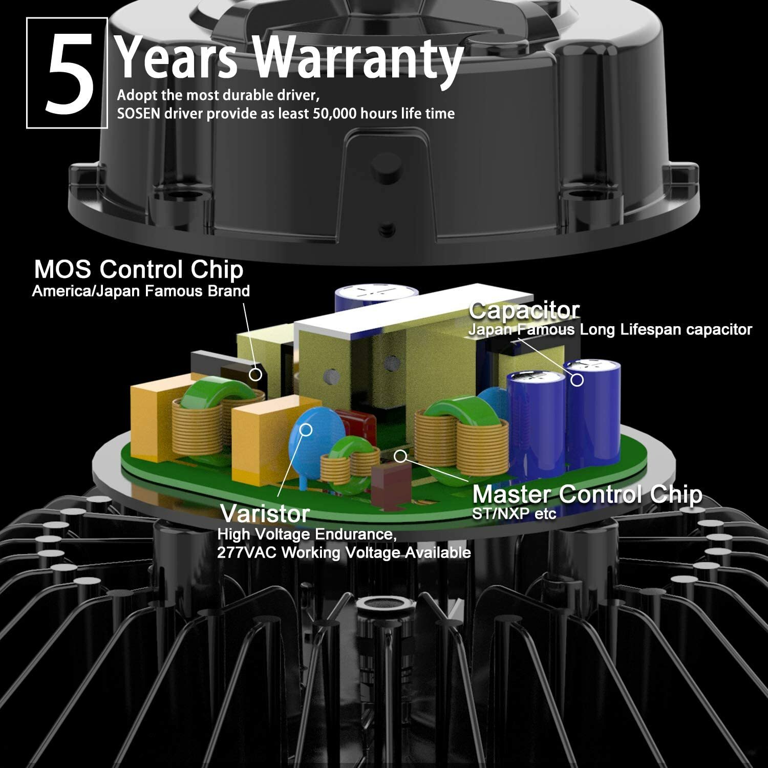 240Watt UFO LED High Bay Light 240W Work Shop Warehouse Lighting 5000K Highbay