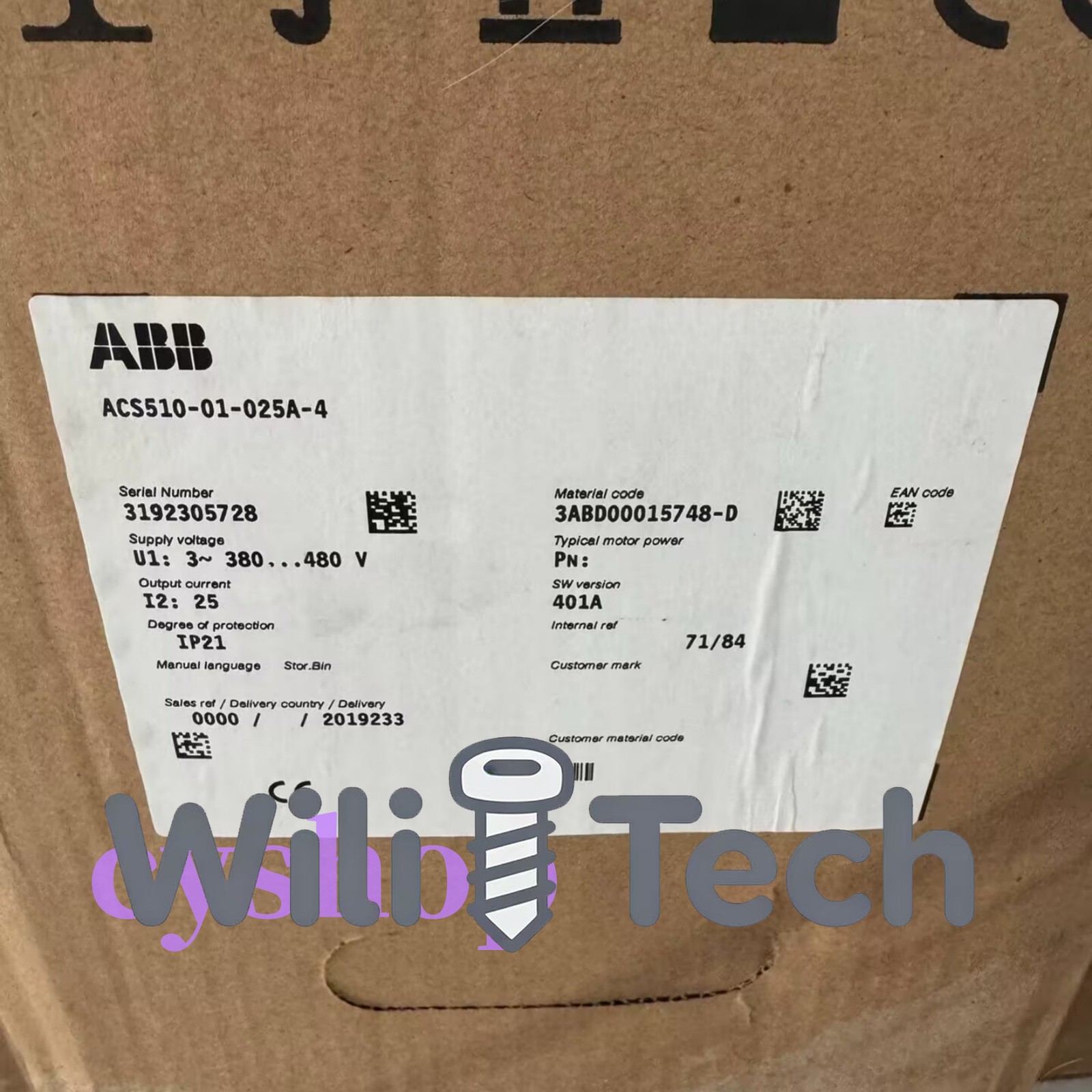1PC New ABB ACS510-01-025A-4 frequency converter Fast Shipping FedEx or DHL