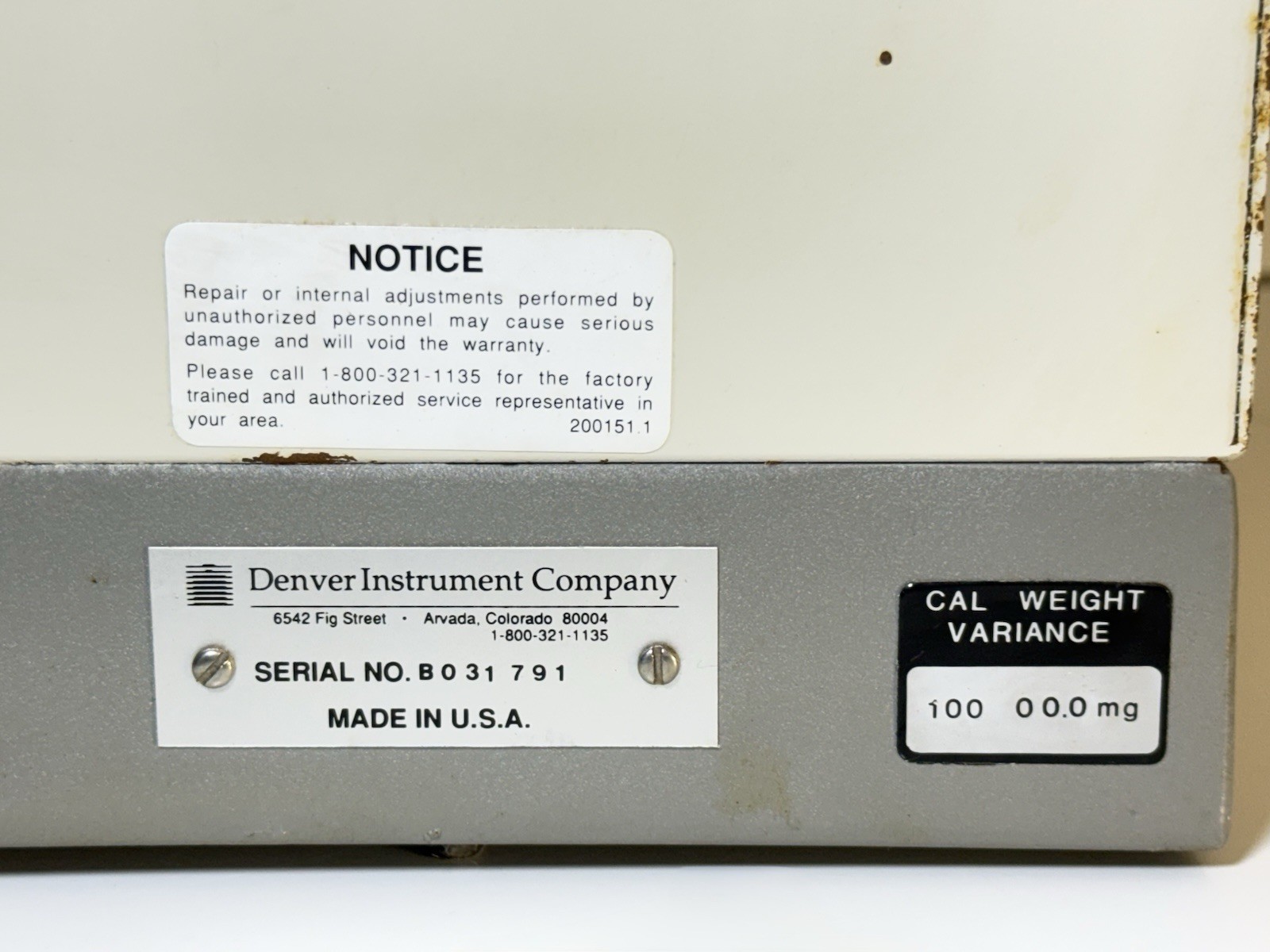 Vintage Denver Instrument Co Model A-160 Electronic Analytical Balance Scale