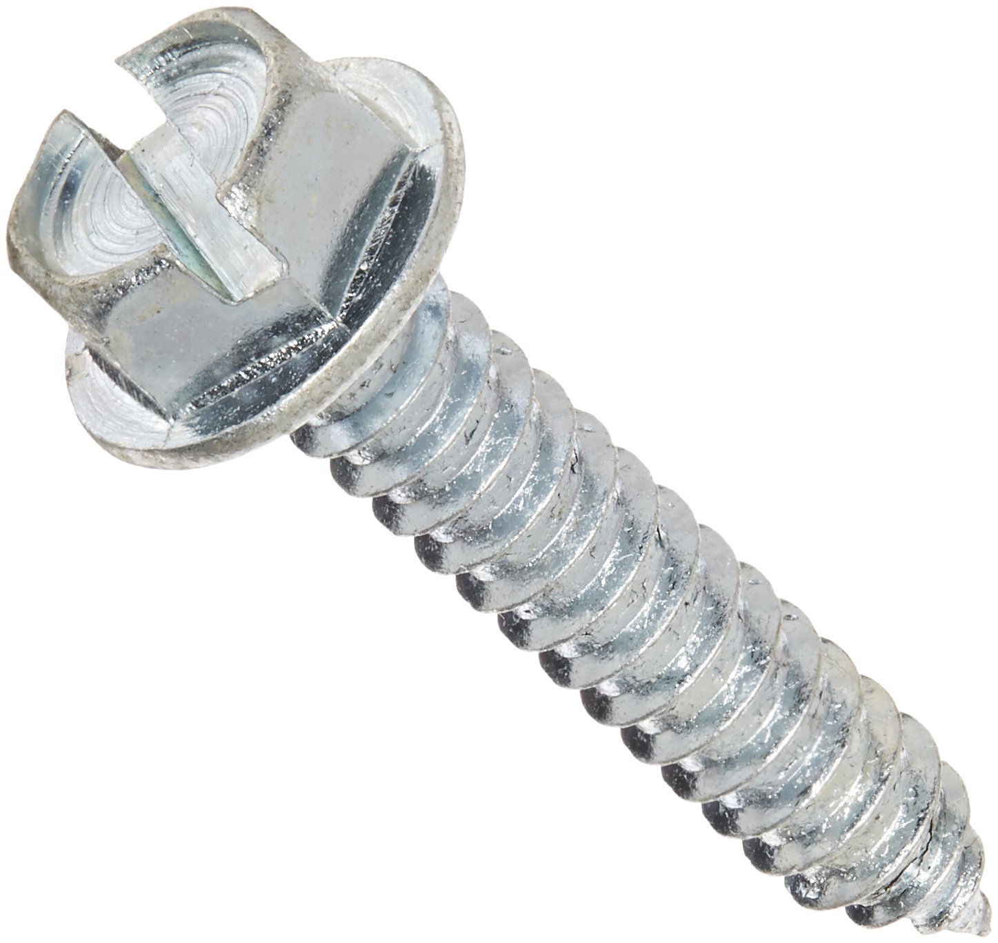 Slot Hex Washer Head Self Tapping Sheet Metal Screw Zinc #6,8,10,12,14 (Qty 100)