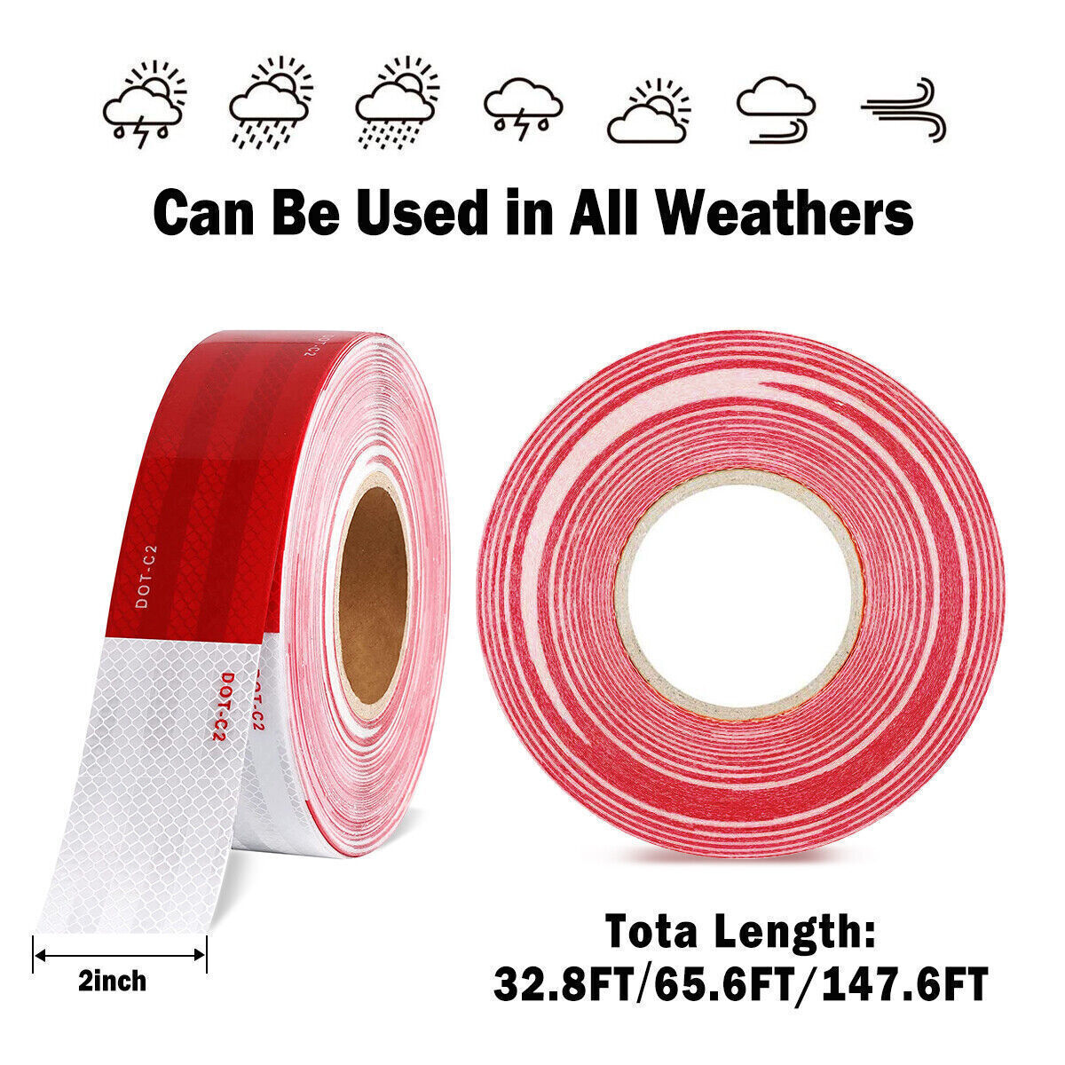 High Visible Auto Reflective Warning Tape Conspicuity Sign Safety Sticker Film