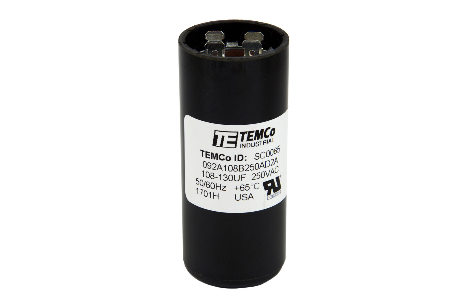 TEMCo 108-130 uf/MFD 220-250 VAC volts Round Start Capacitor 50/60 Hz -Lot-5