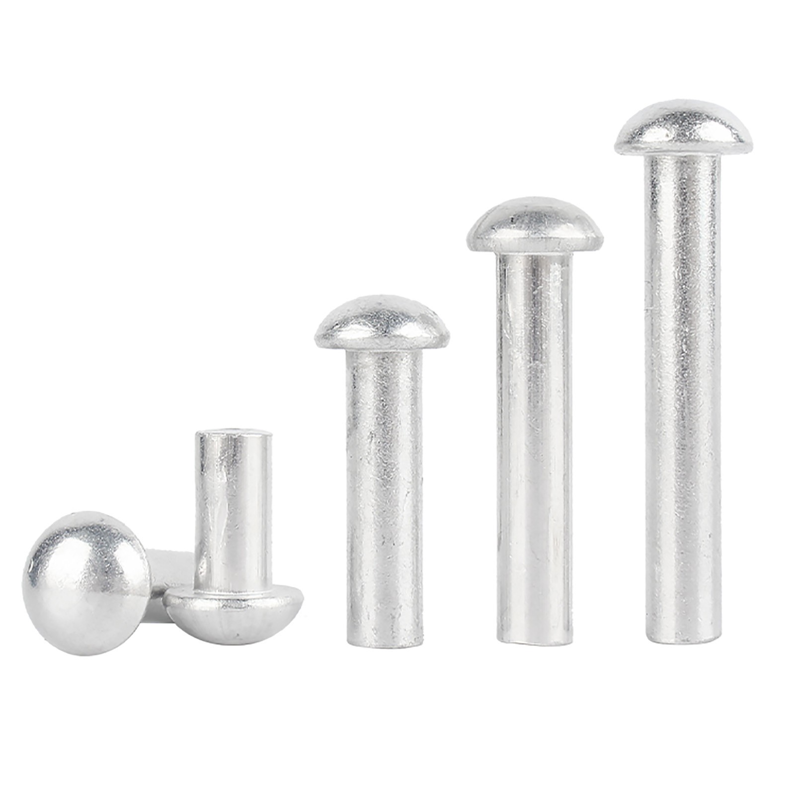 Solid Aluminium Round Head Rivets DIN 660 Dome Pan Rivets M2 M2.5 M3 M4 M5 M6 M8