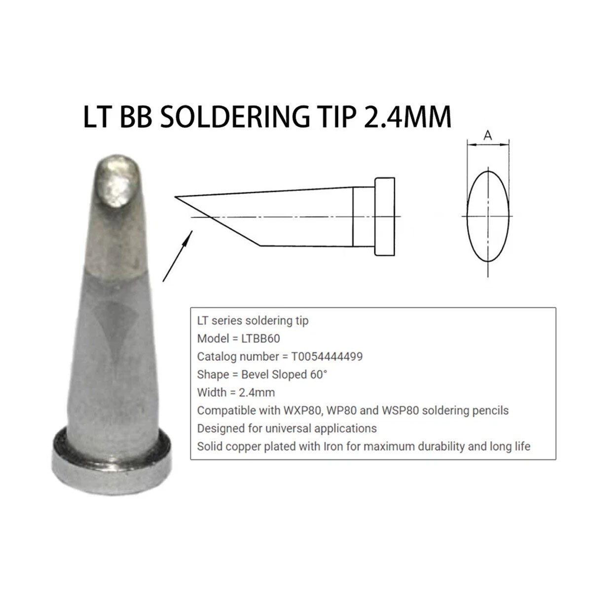 LT Series Tip Heating Elements for Weller WSD81 WD1000 Workstation WSP80 US