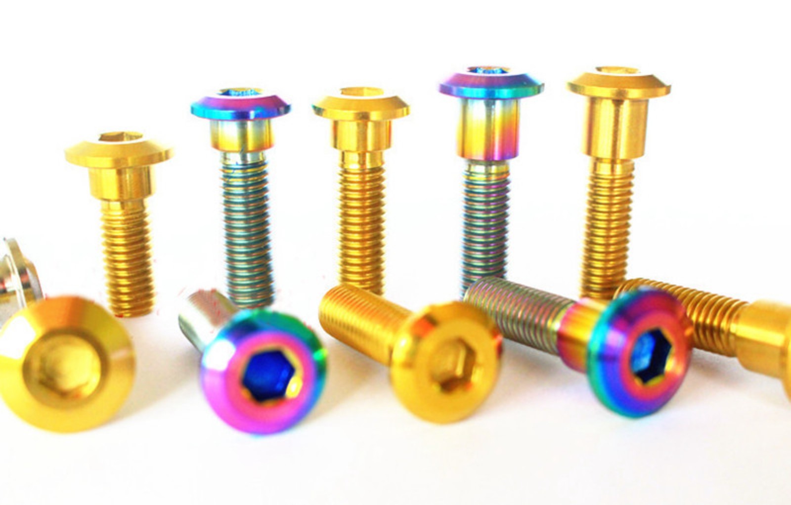 4 PCS M8x24mm/30mm/33mm GR5 Titanium Screw Bolts for Motorcycle Disc Brake