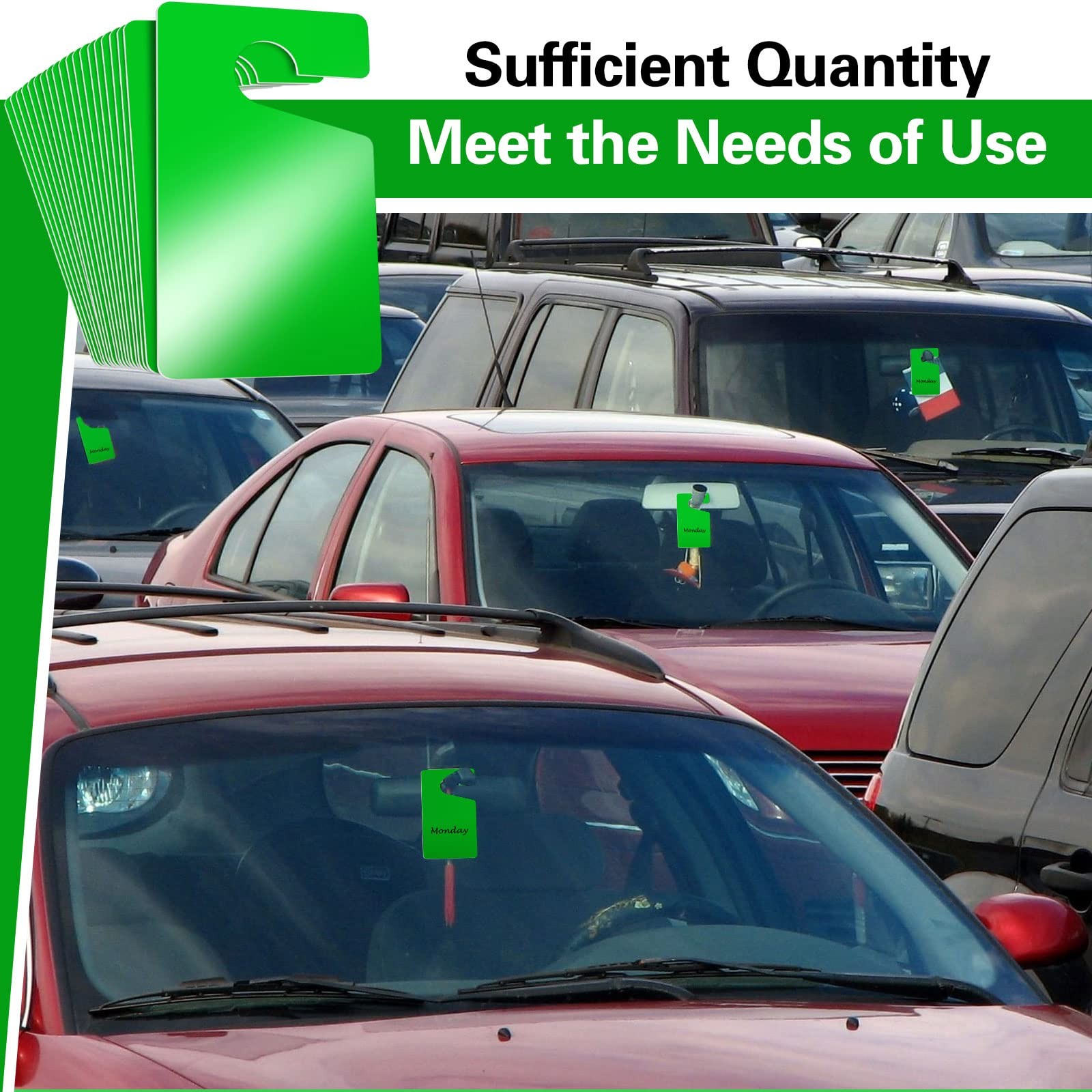 Vicenpal 100 Pack Blank Parking Permit Hang Tag Parking Placards Hang Tag 3 x…
