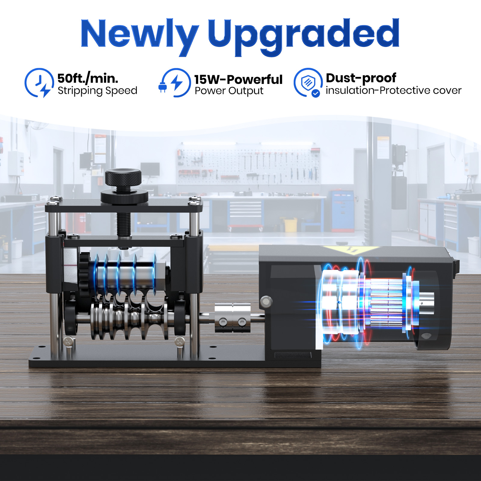 Automatic Wire Stripping Machine 250 MCM-14 AWG with 6 Channels and 5 Blades