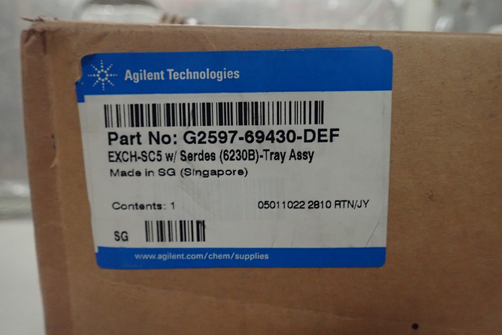 Agilent Technologies G2597-69430 / G2597-65431 SC5 w/ Serdes (6230B) Tray Assy
