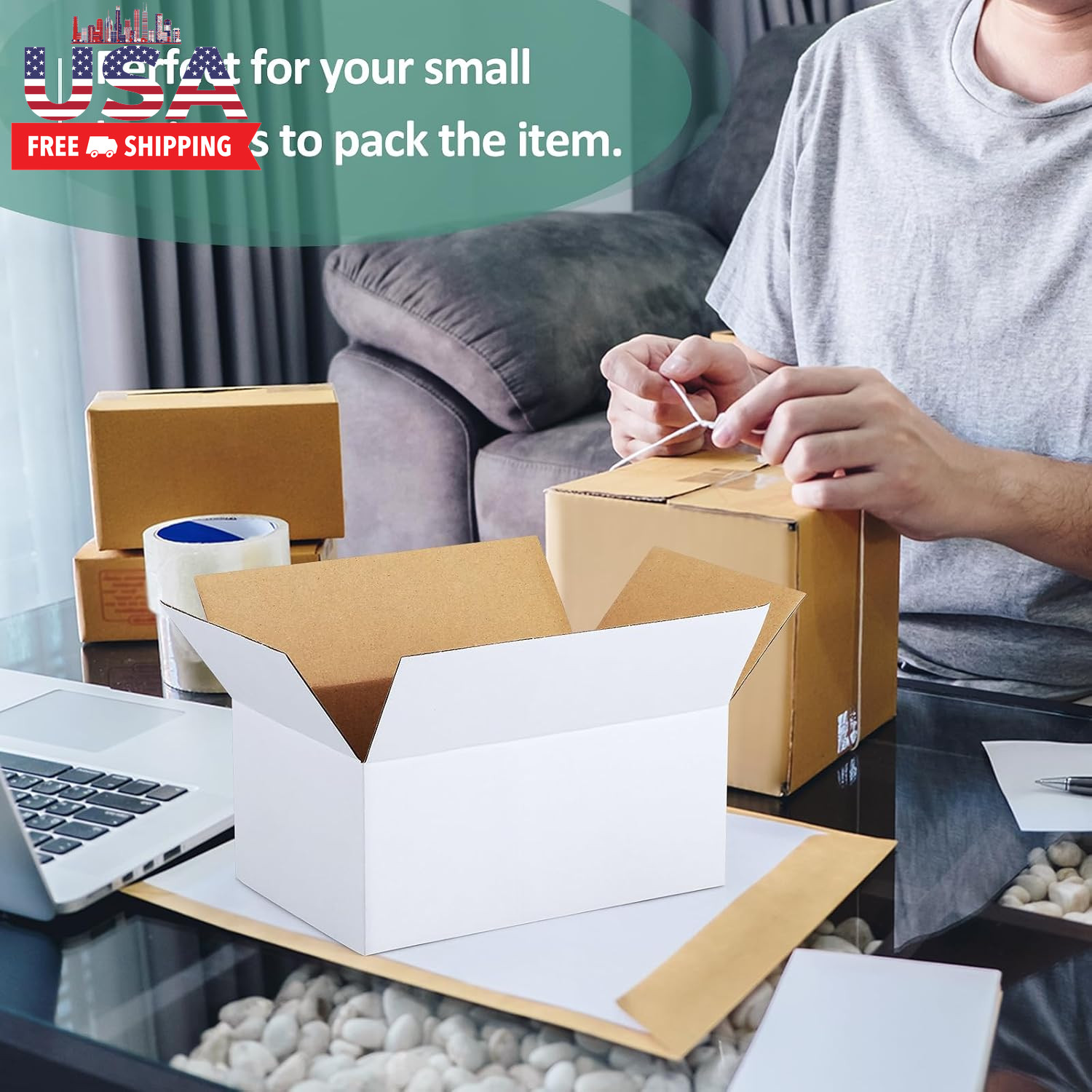 30 Pack Small Shipping Boxes Assorted Sizes, 8X6X4 & 9X6X4 & 10X7X5 10 PCS Each
