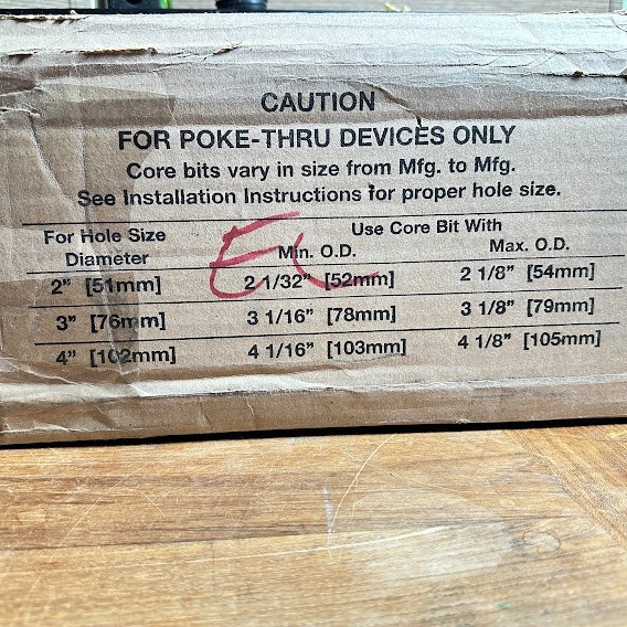 Legrand Wiremold Feed Poke Through Devices Furniture Kit, Black, Multi-Service