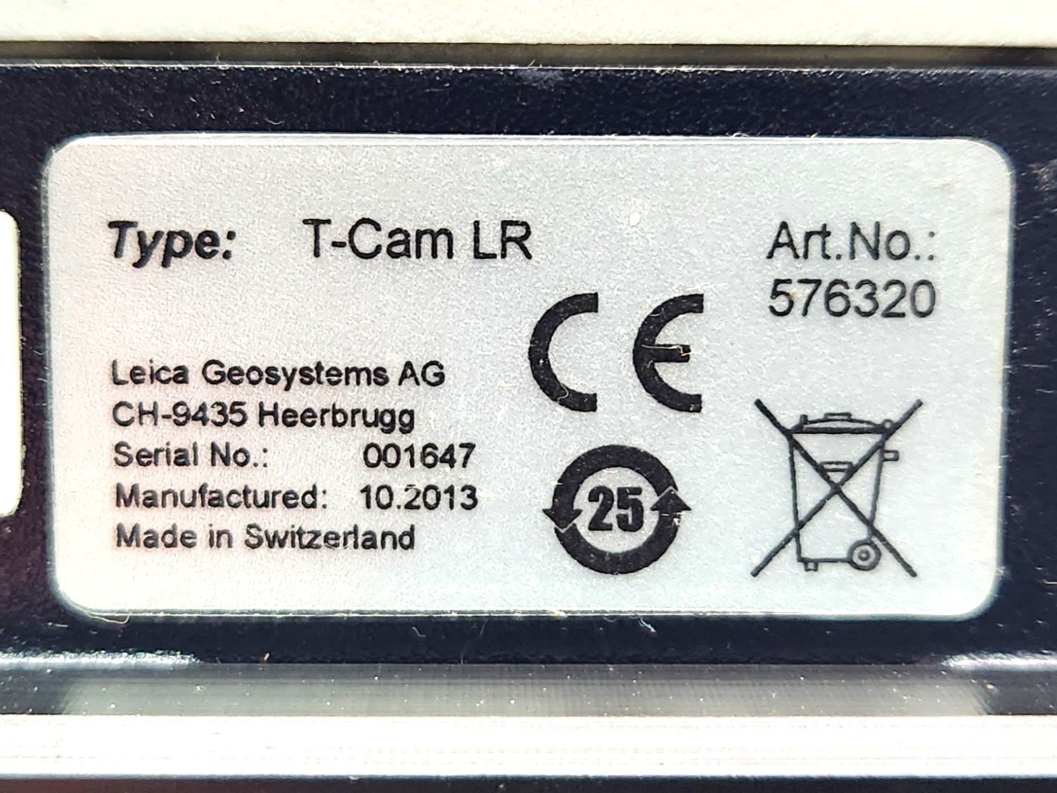 Leica Geosystems FARO Scanner Model T-Cam LR Part Number 576320 Untested