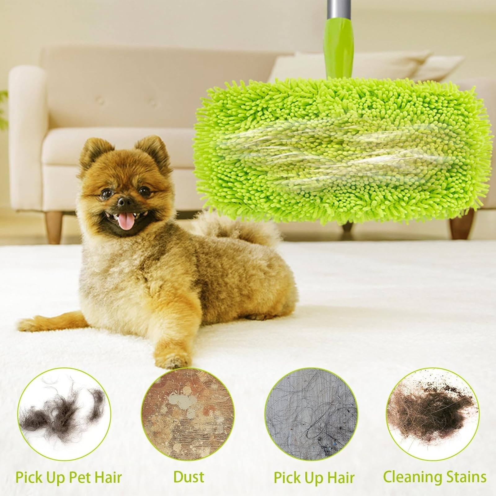 Reusable Microfiber Mop Pads Wet/Dry 4 Pack for Swiffer Sweeper