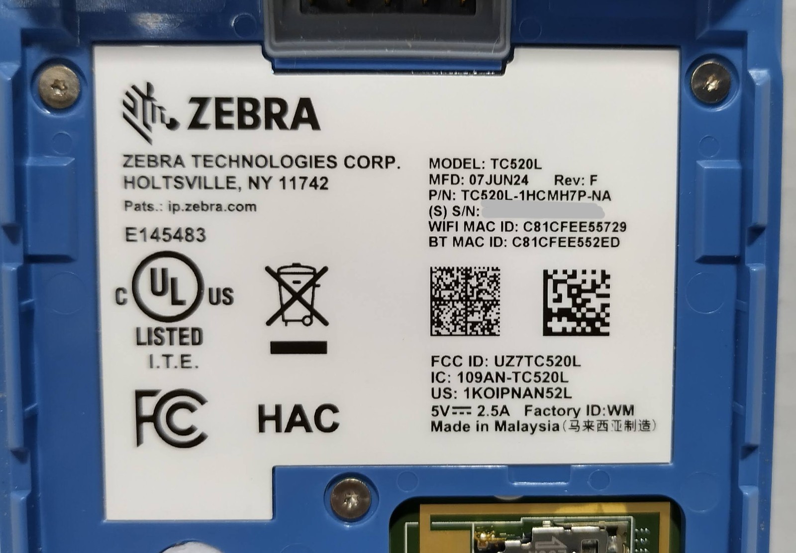 Zebra TX52ax TC520L Mobile Computer Scanner Android 13 64GB Tested and Reset