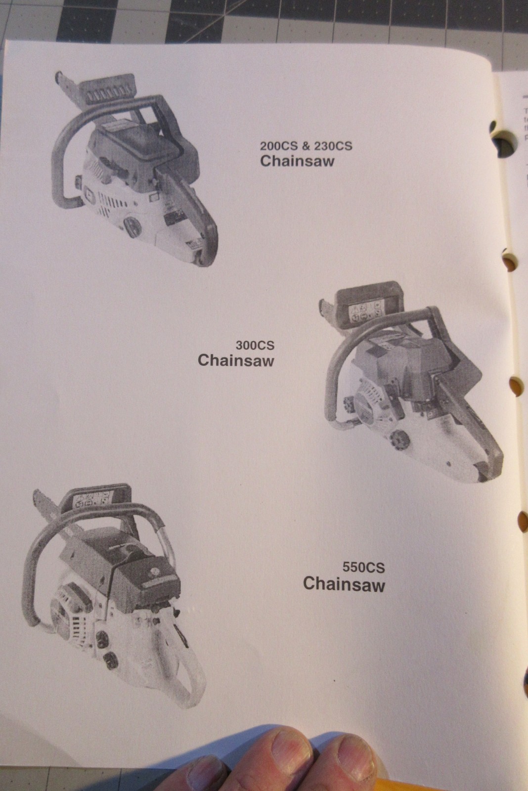 John Deere TM1750 200 230 300 550 CS Chain Saw Technical Service Manual