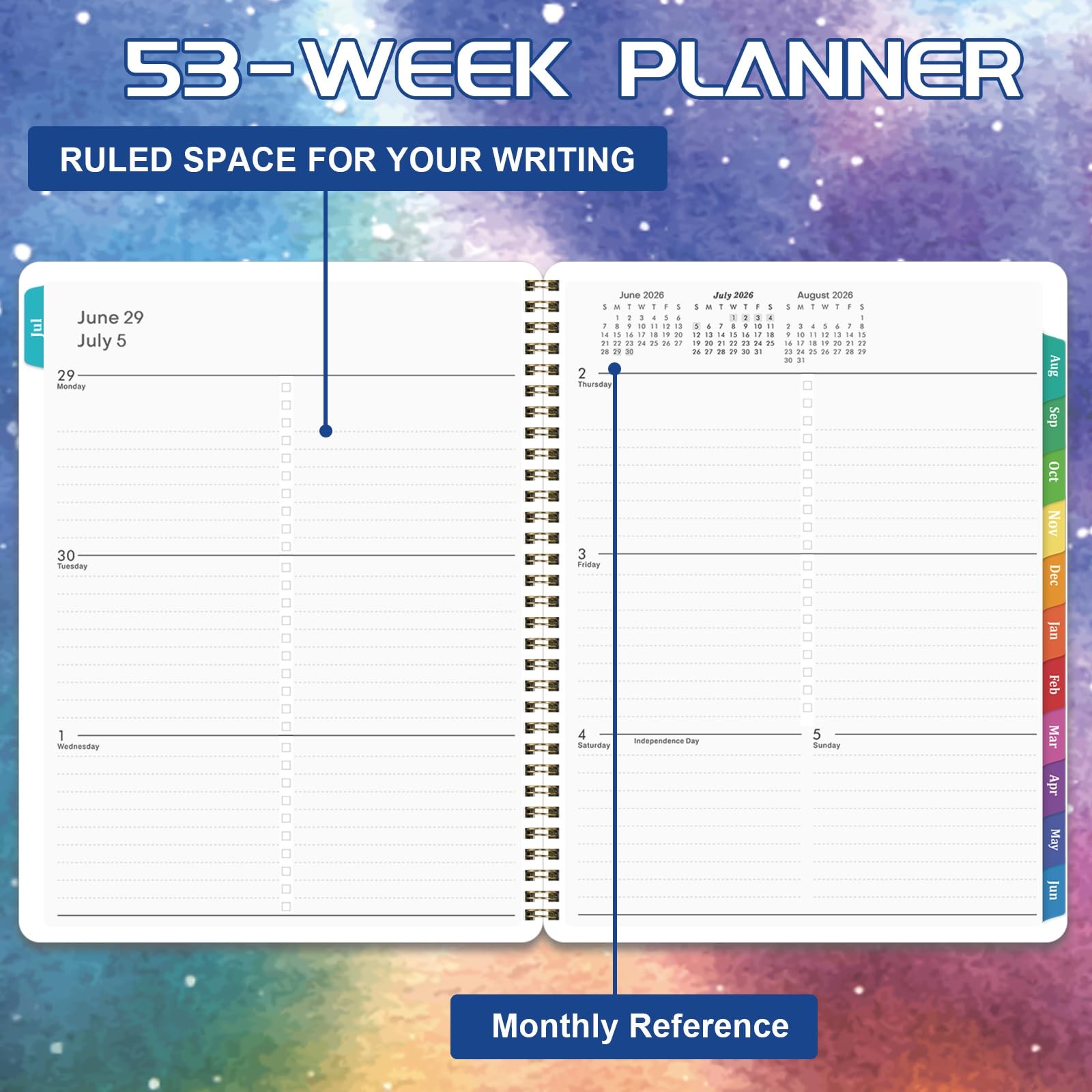 Planner 2026-2027 – Academic 136 pages, 8 X 10 inches, Colorful