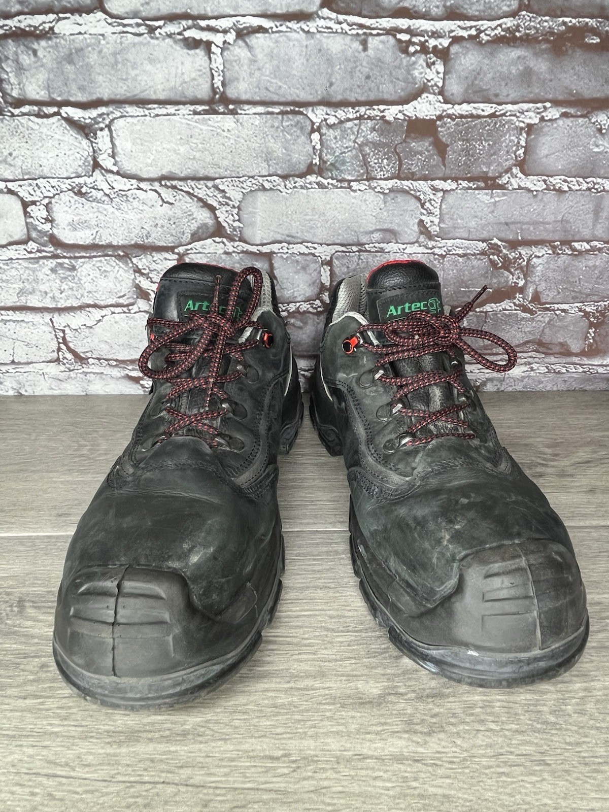 Artec Vibram Black Nubuck Industrial Steel Toe Work Shoes Men’s Sz 10.5M US/44EU