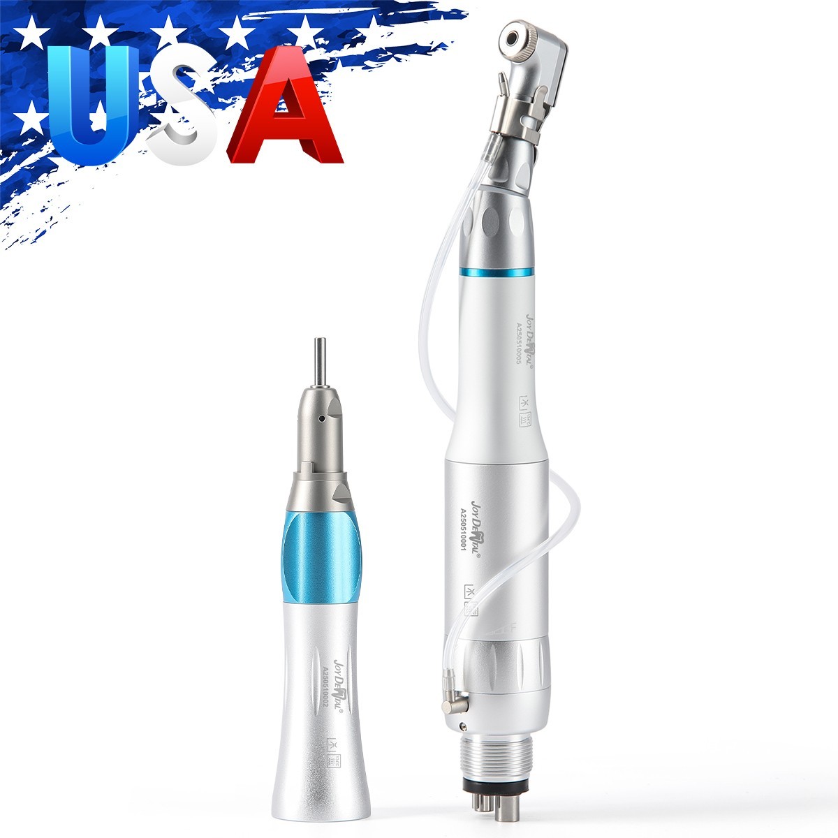 AZDENT Dental Slow Low Speed Handpiece Kit Latch Contra Angle 2Hole 4Hole