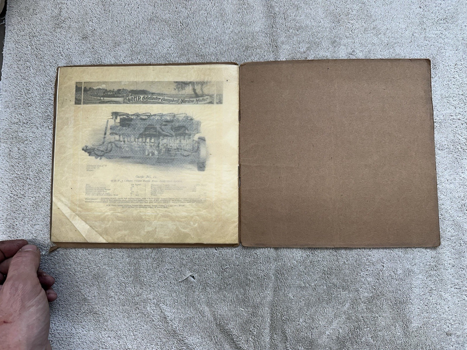 CAMPBELL MARINES Original Catalog CAMPBELL MOTOR CO WAYZARA MN BOAT ENGINE