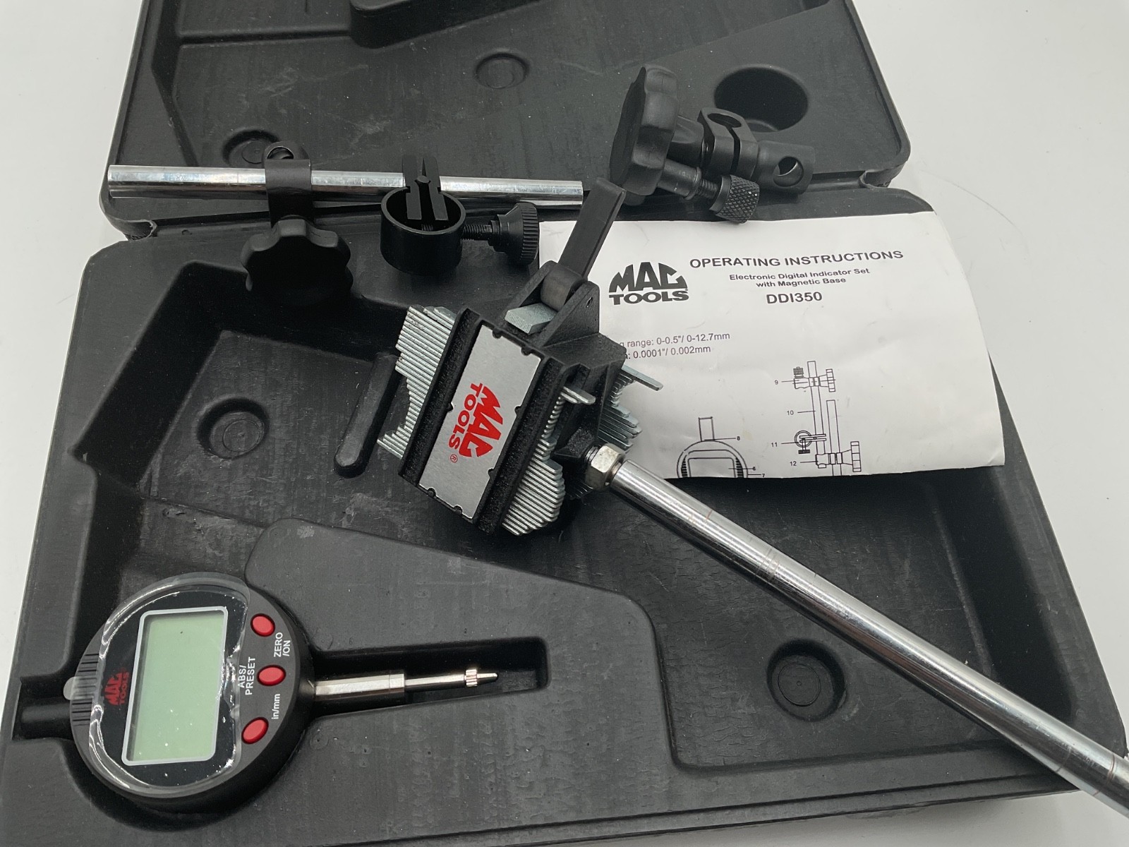 Mac Tools DDI350 Magnetic Base Digital Dial Indicator