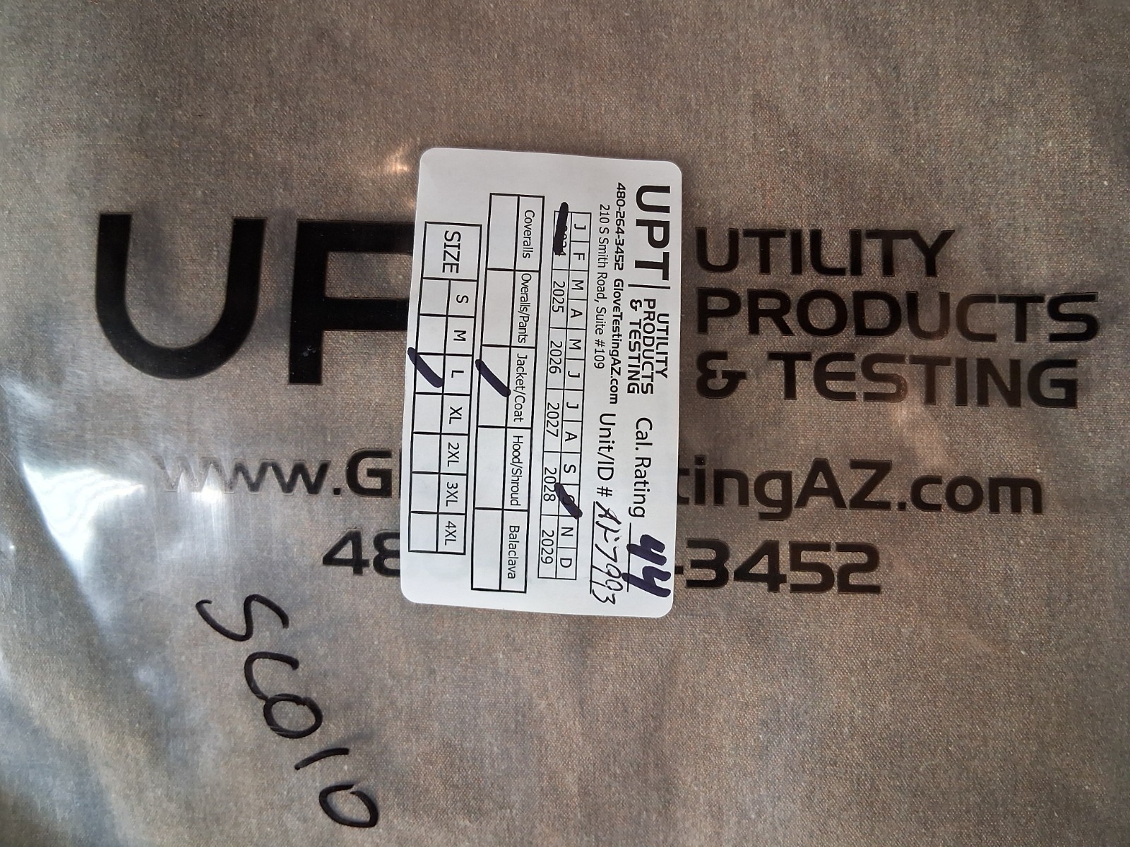 Temp-Test Arc kit By Stanco 44.0 cal/cm2 2xl overalls LG jacket hood used #7