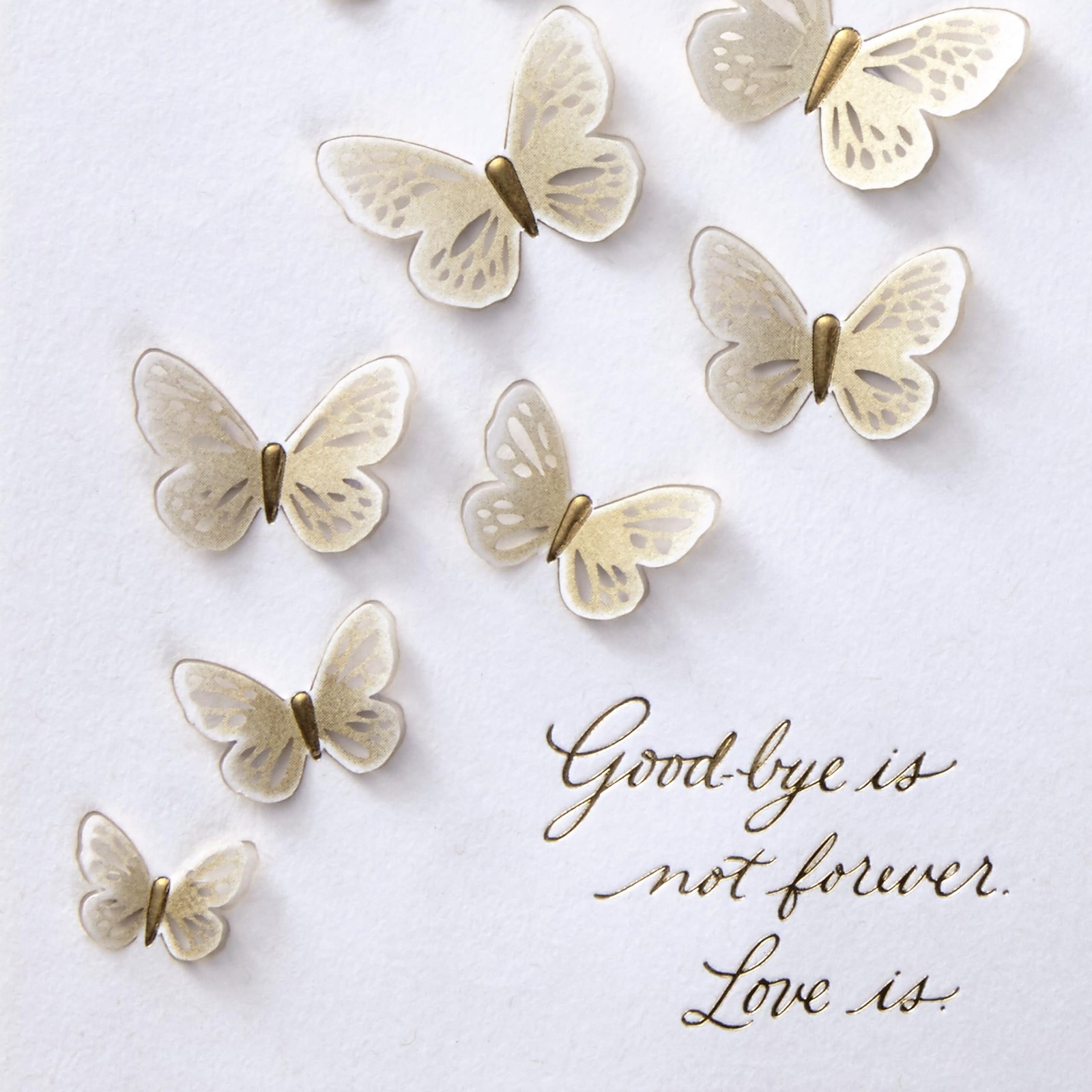 Hallmark Signature Sympathy Card (Butterflies) 11, Our Hearts Are With You