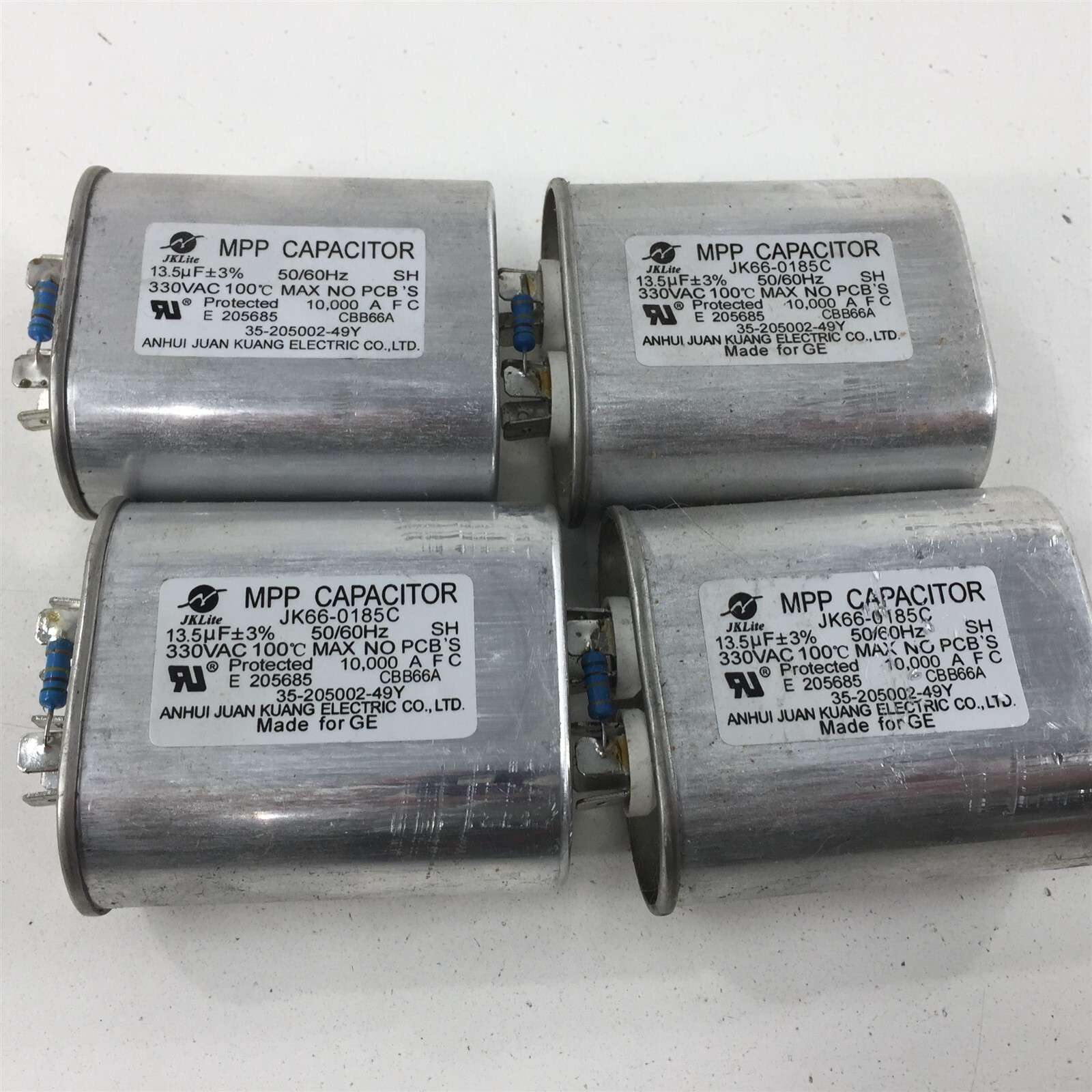 JKLite MPP Capacitor JK66-0185C 13.5uF 330VAC E205685 35-205002-49Y