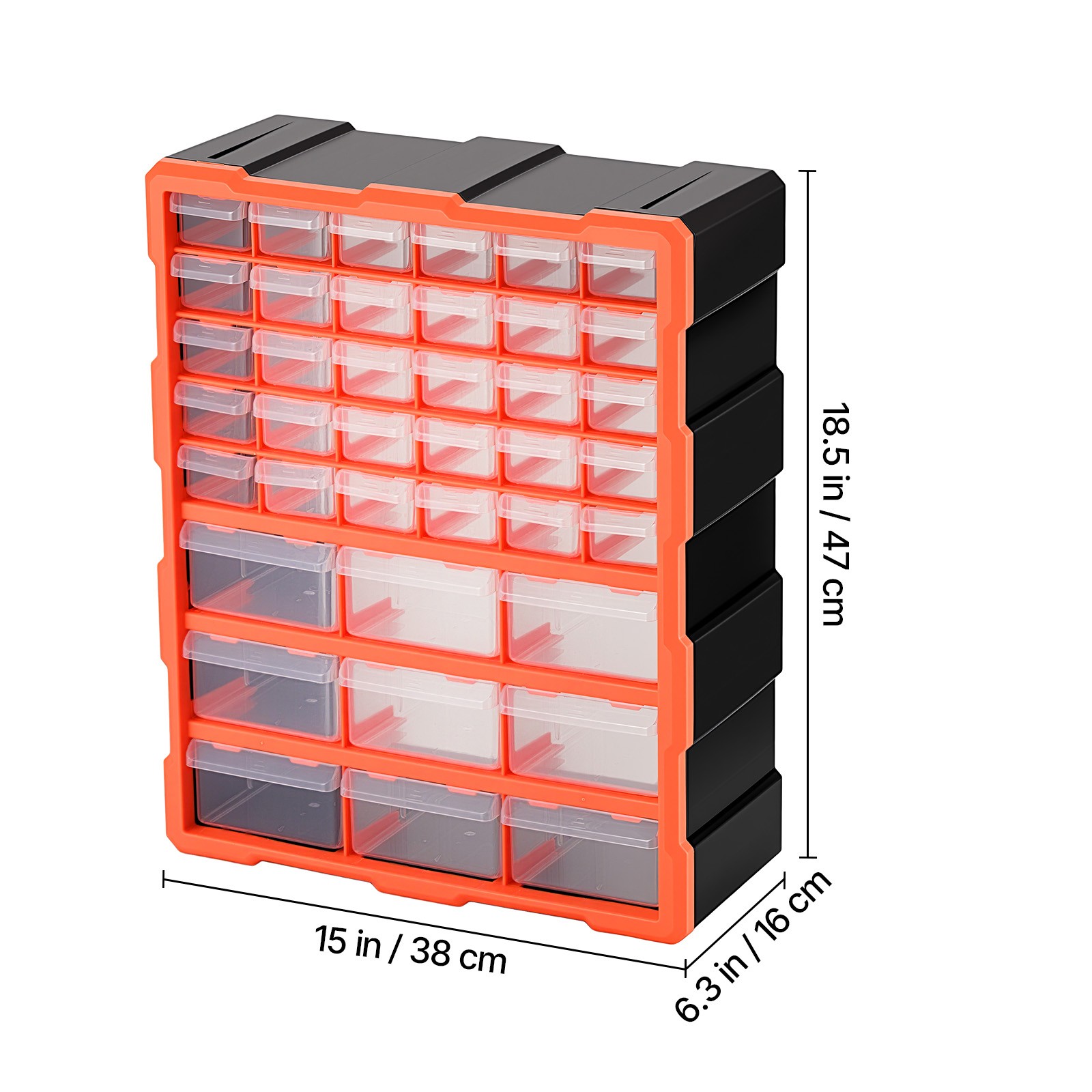 Uimoso 39-Drawer Plastic Storage Organizer Cabinet for Parts and Tools