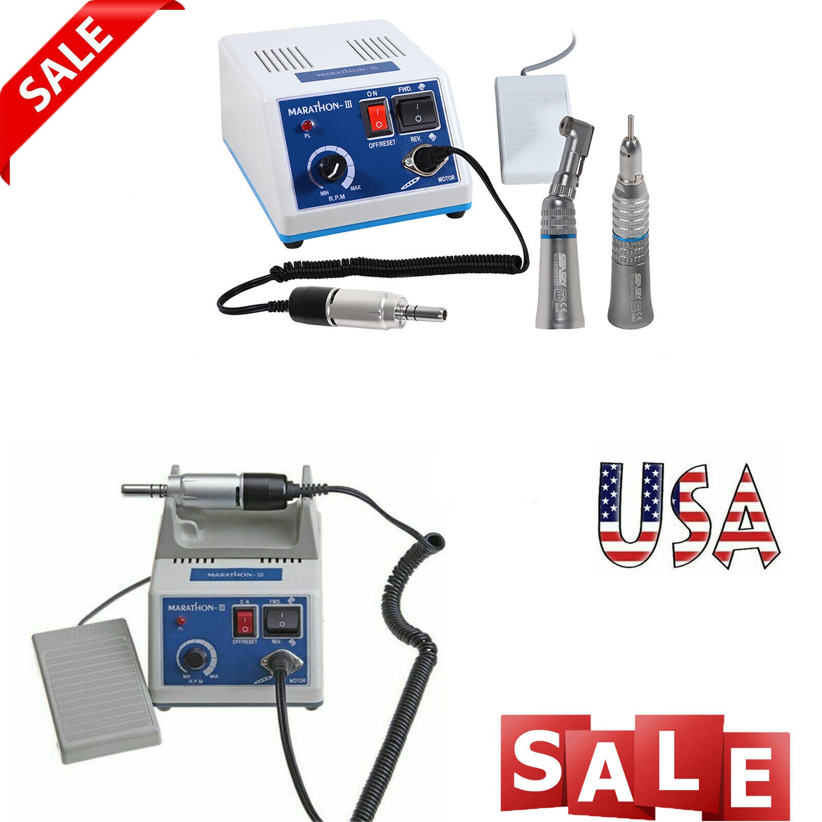 Dental Lab Marathon Electric Micromotor N3/ 35K RPM Motor Polishing Handpiece Or