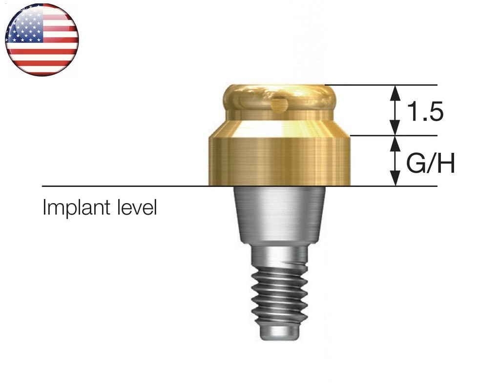 US Locator Abutment for Zimmer 3.5/4.5mm Retention Cap Inserts Tool 1.0-5.0mm GH