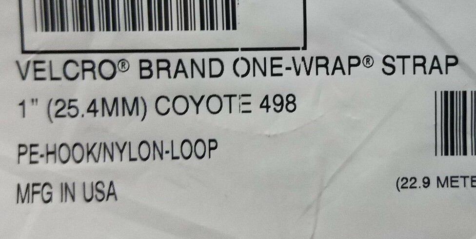 VELCRO® Brand ONE-WRAP® Strap Double Sided 1″ X 12ft (4 yards) Coyote Brown