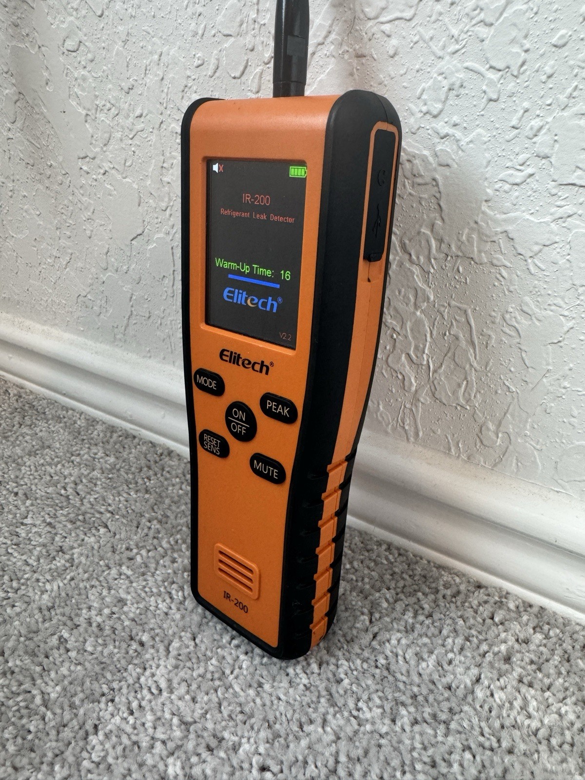 Elitech Refrigerant Leak Detector Infrared&Heated Diode Sensor IR-200 UNIT ONLY