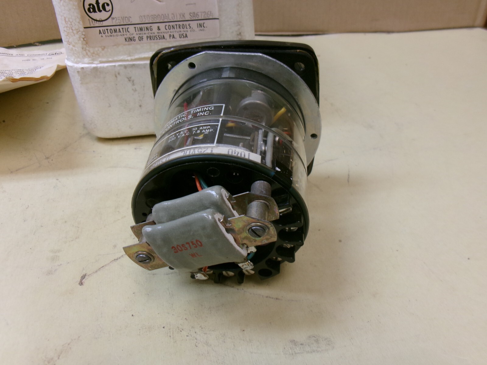 ATC )308B004L01XK SA67264 Timing Relay 0-15 Seconds , 125 VDC