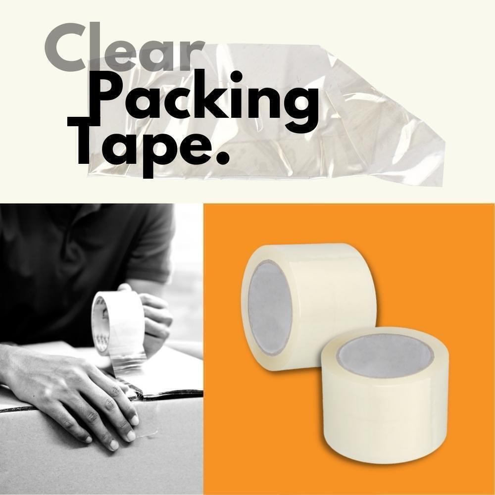 3″ x 100 Yards (300 ft) Clear Carton Sealing Packing Shipping Tape – 48 Rolls
