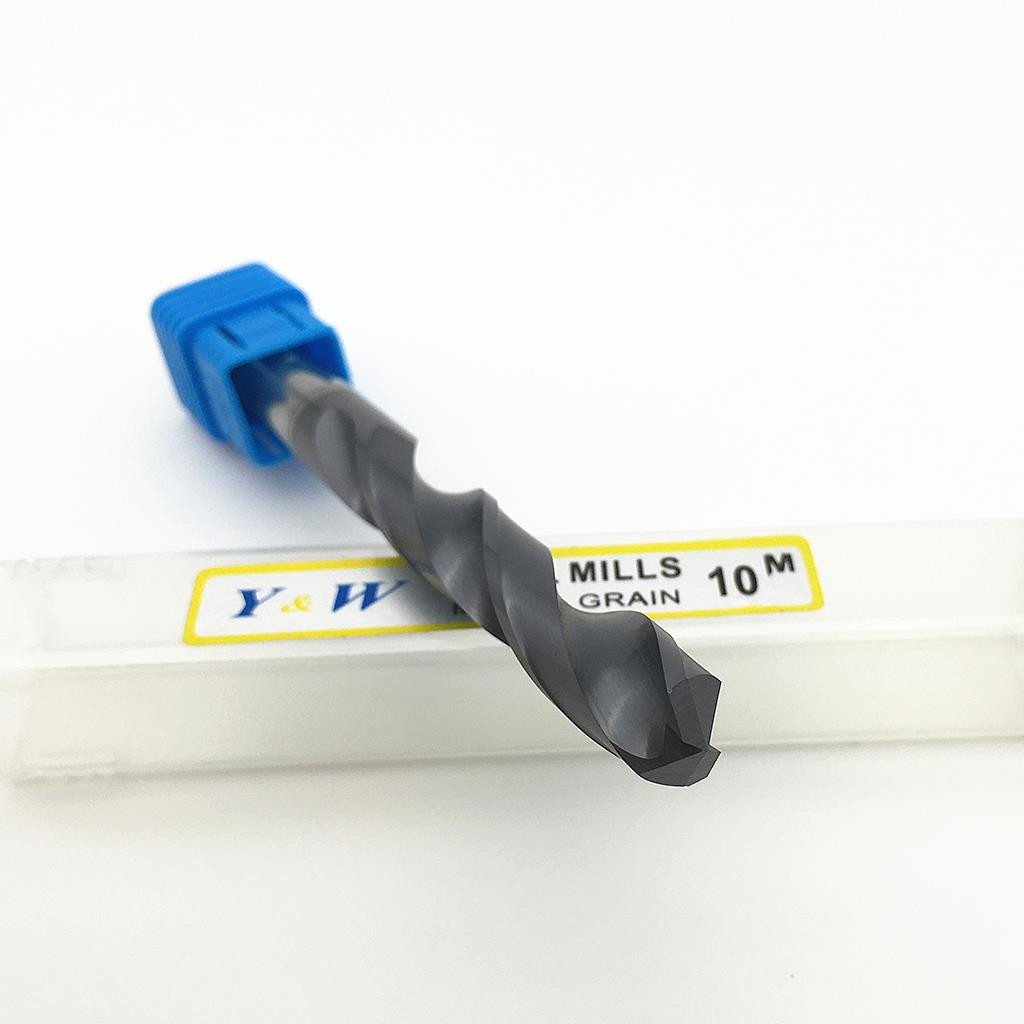 10pcs HRC55 AlTiN Coated Solid Carbide Drill Bit 1.6mm-2.58mm Twist 2-Flute