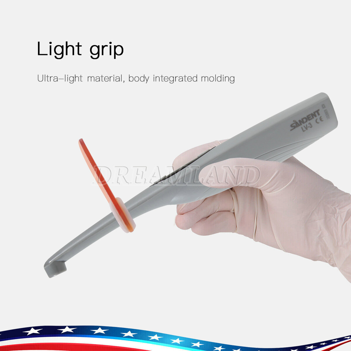 USA Dental Wireless Curing Light 1 Second Resin Cure LED Lamp