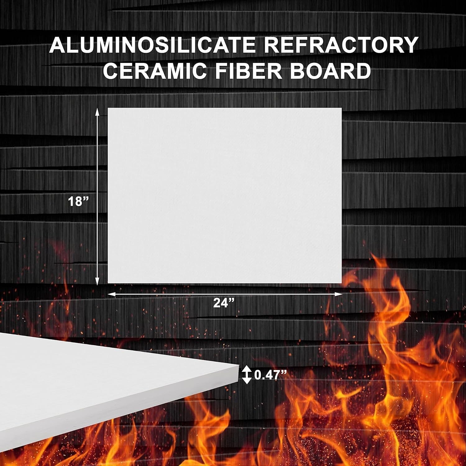 Simond Store Ceramic Fiber Thermal Insulation Board 0.47″X 18″ X 24″-Pack of 1