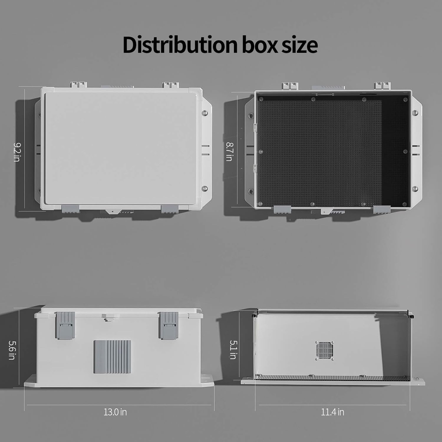 Outdoor Electrical Junction Box, ABS Water Resistant Enclosure with Internal Mou