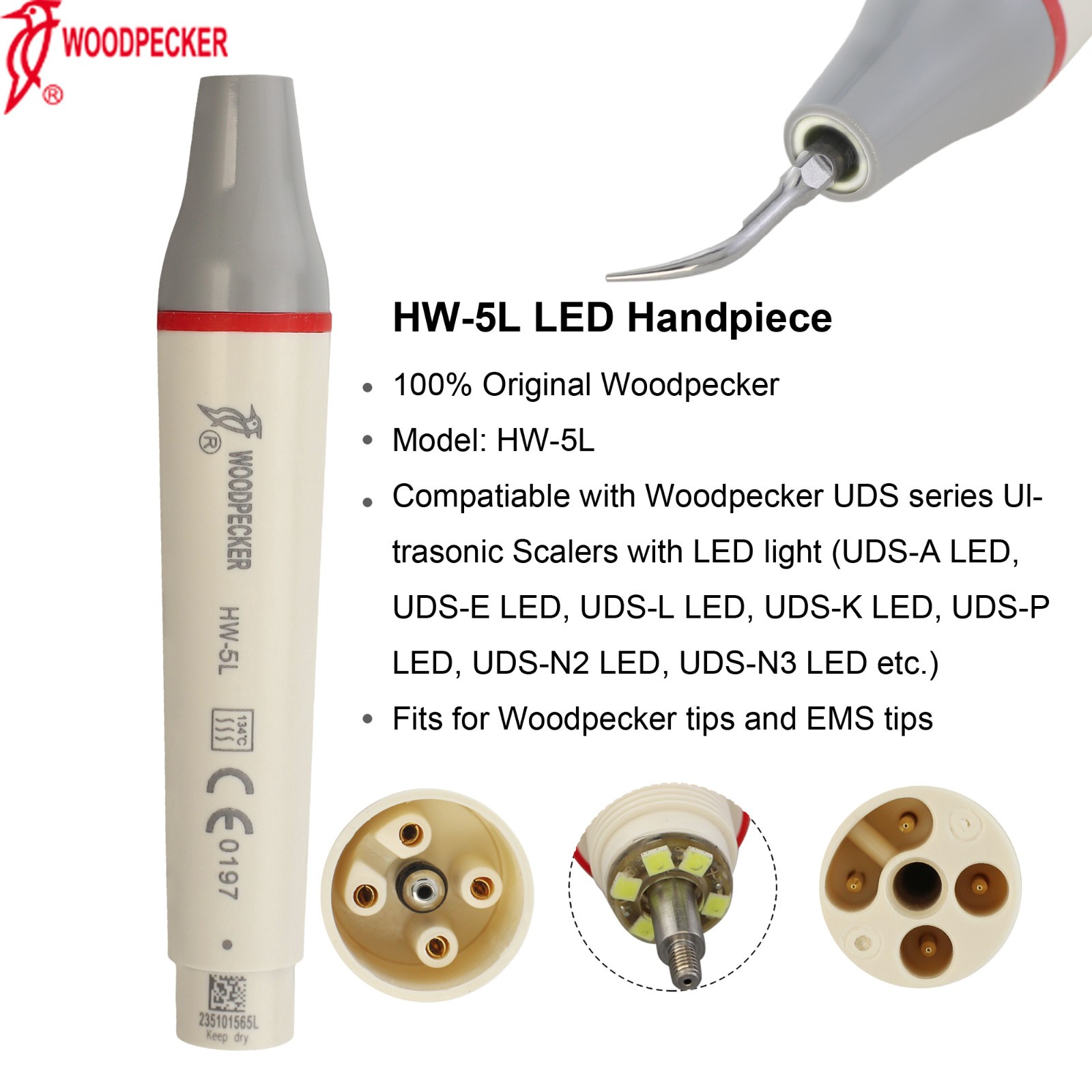 Dental Scaler Handpiece Fit Satelec Acteon Newtron LED EMS PIEZO LED HW-5L HD-7L