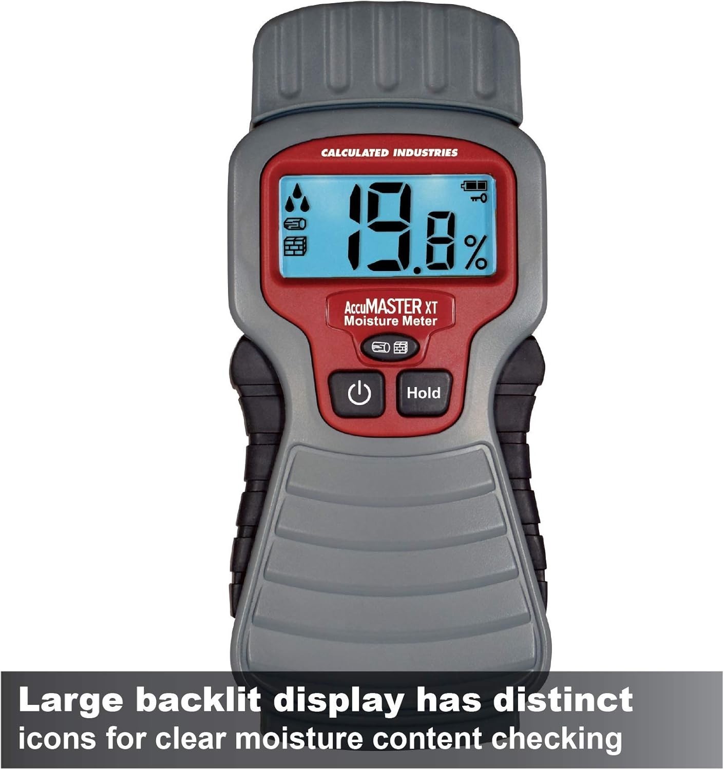 AccuMASTER XT Digital Moisture Meter | Handheld |Pin Type | Backlit LCD Displ…