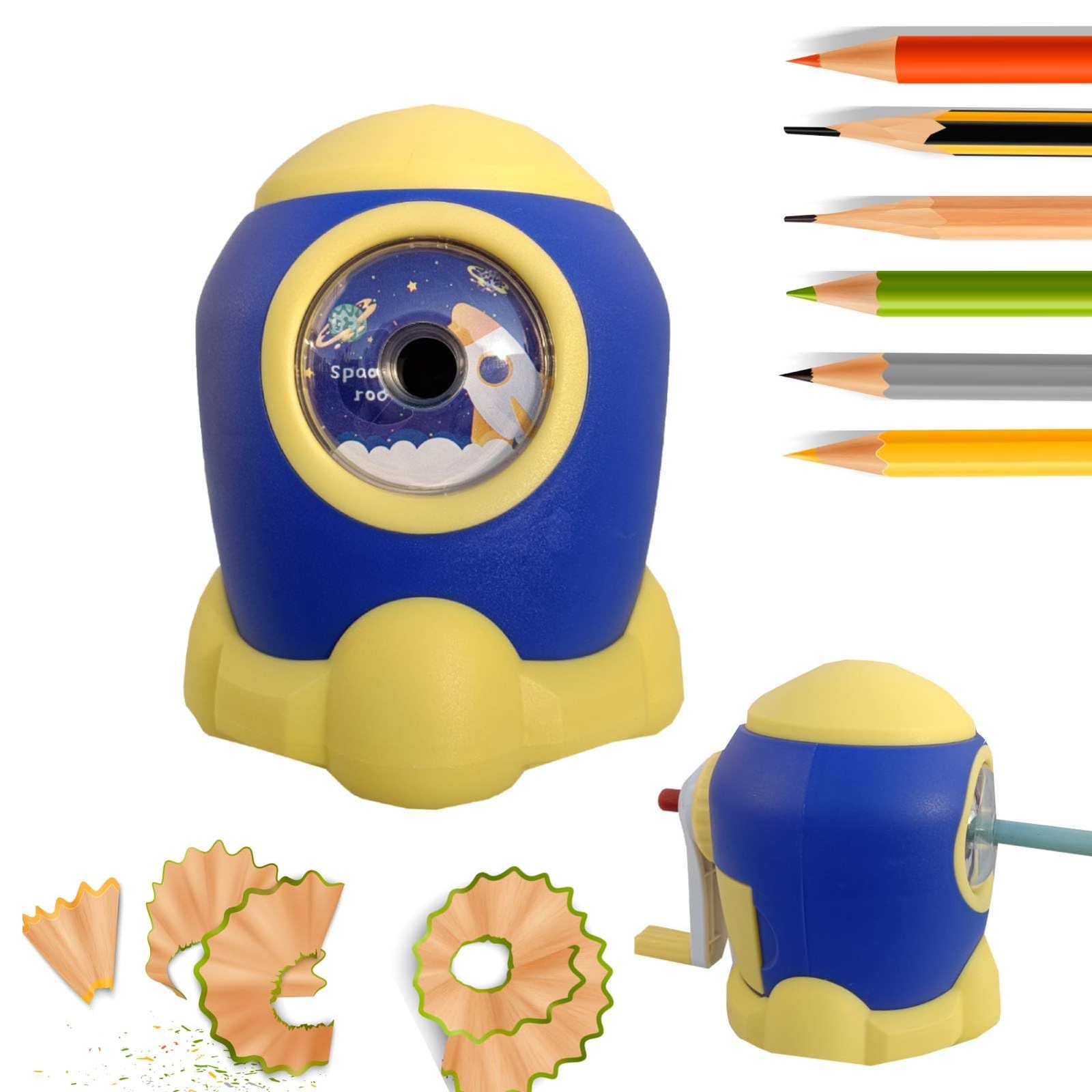 Manual Pencil Sharpener, Hand Crank Sharpener for & Adults, 6.5-8 mm Pencils …