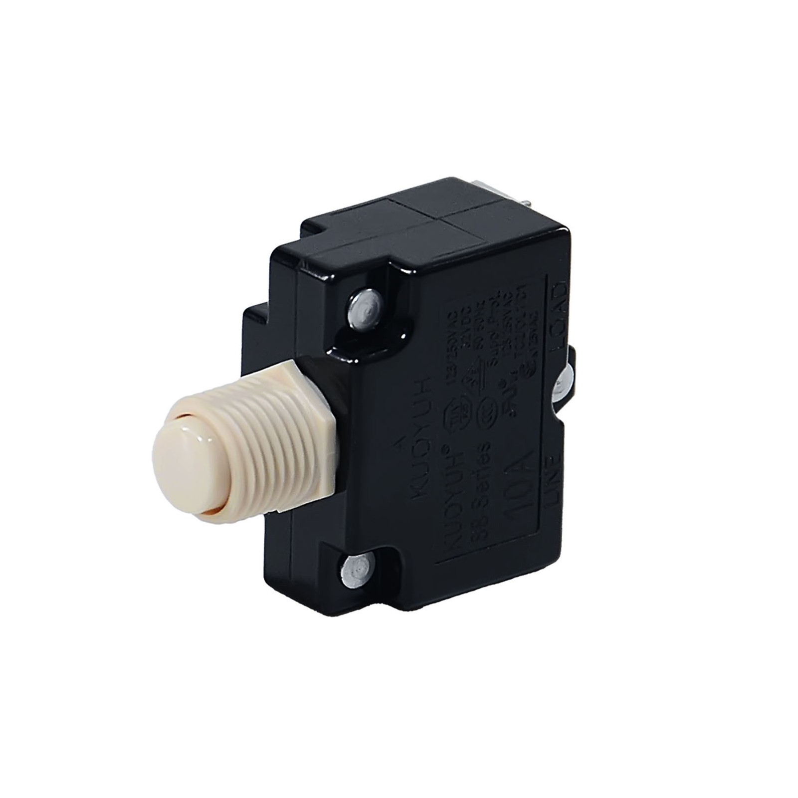 Universal 10 Amp Push Button Thermal Circuit Breaker 12-50V DC 125-250V Volt