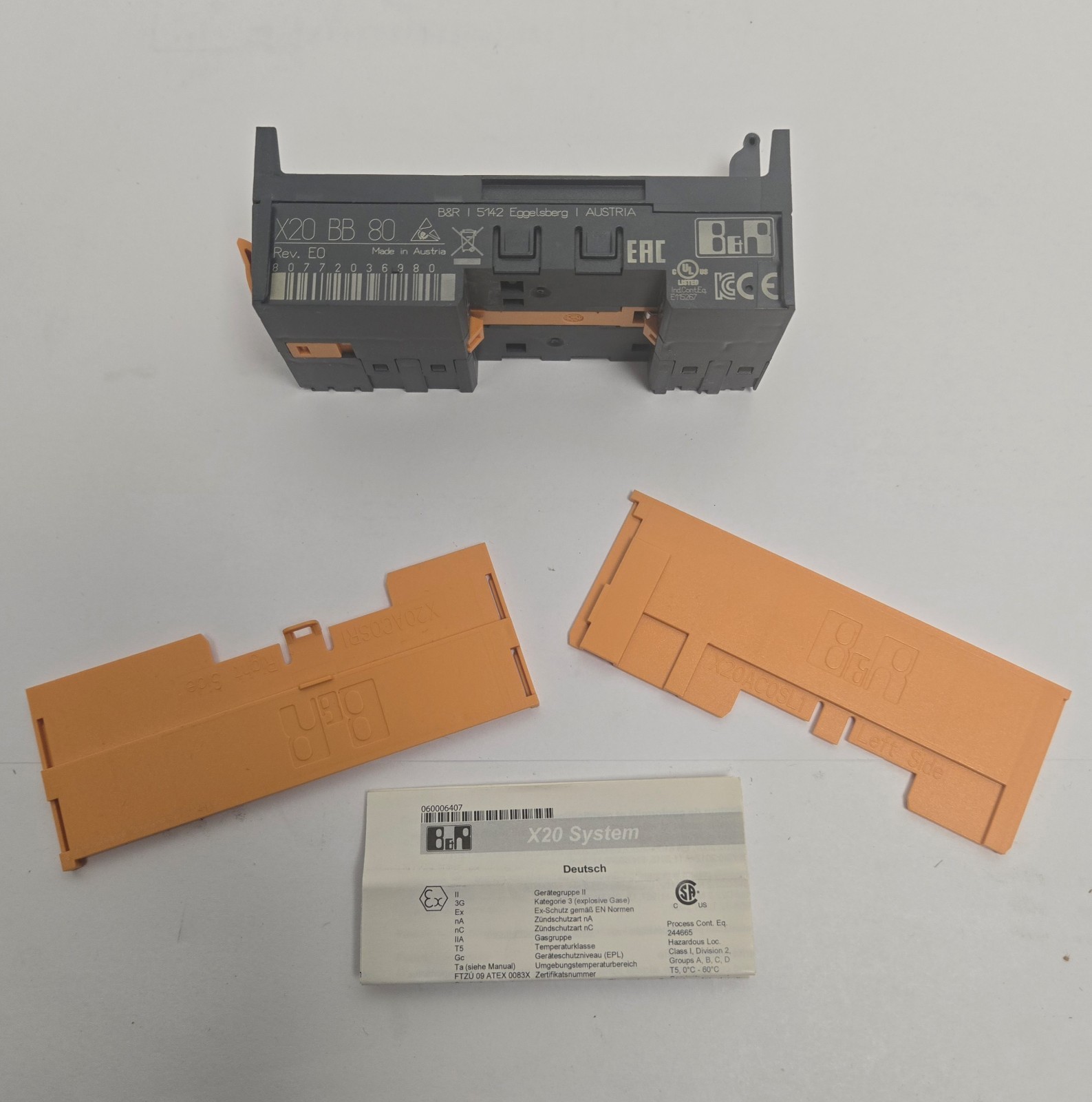 B&R X20BB80 PLC MODULE.