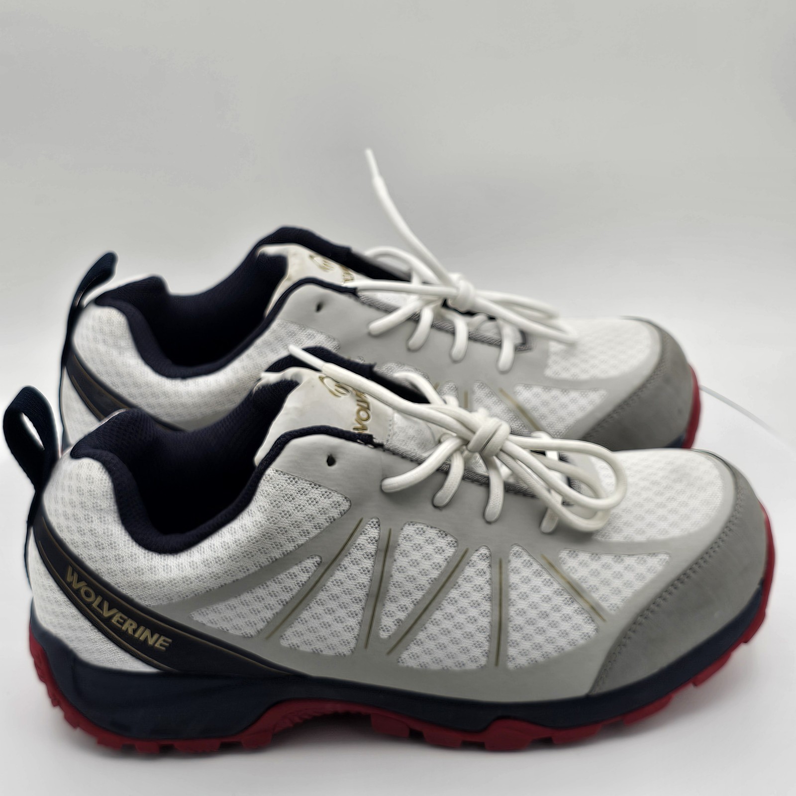 Wolverine Amherst II CarbonMAX Gray Blue Red Mens 8.5 Composite Toe Work Shoes