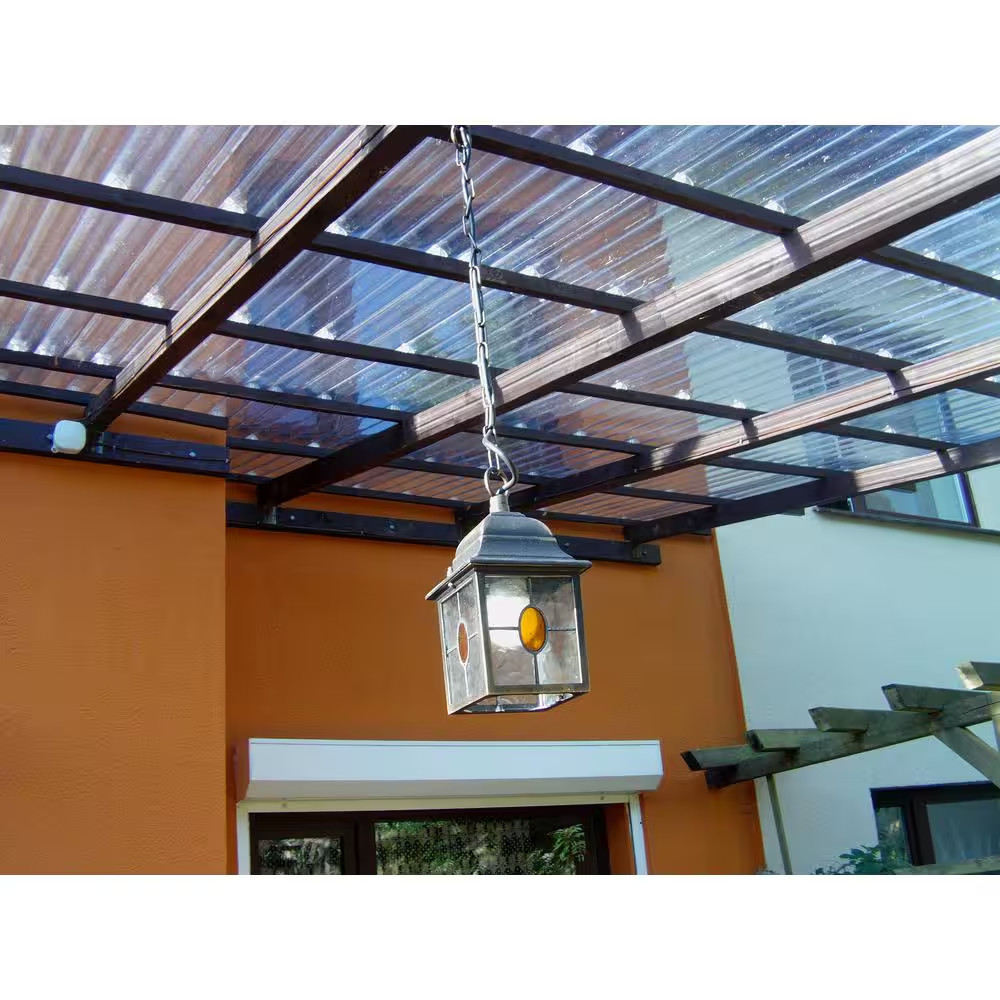 72 In. L X 21 In. W Corrugated Polycarbonate Plastic Curvy Clear Roof Panel (Set