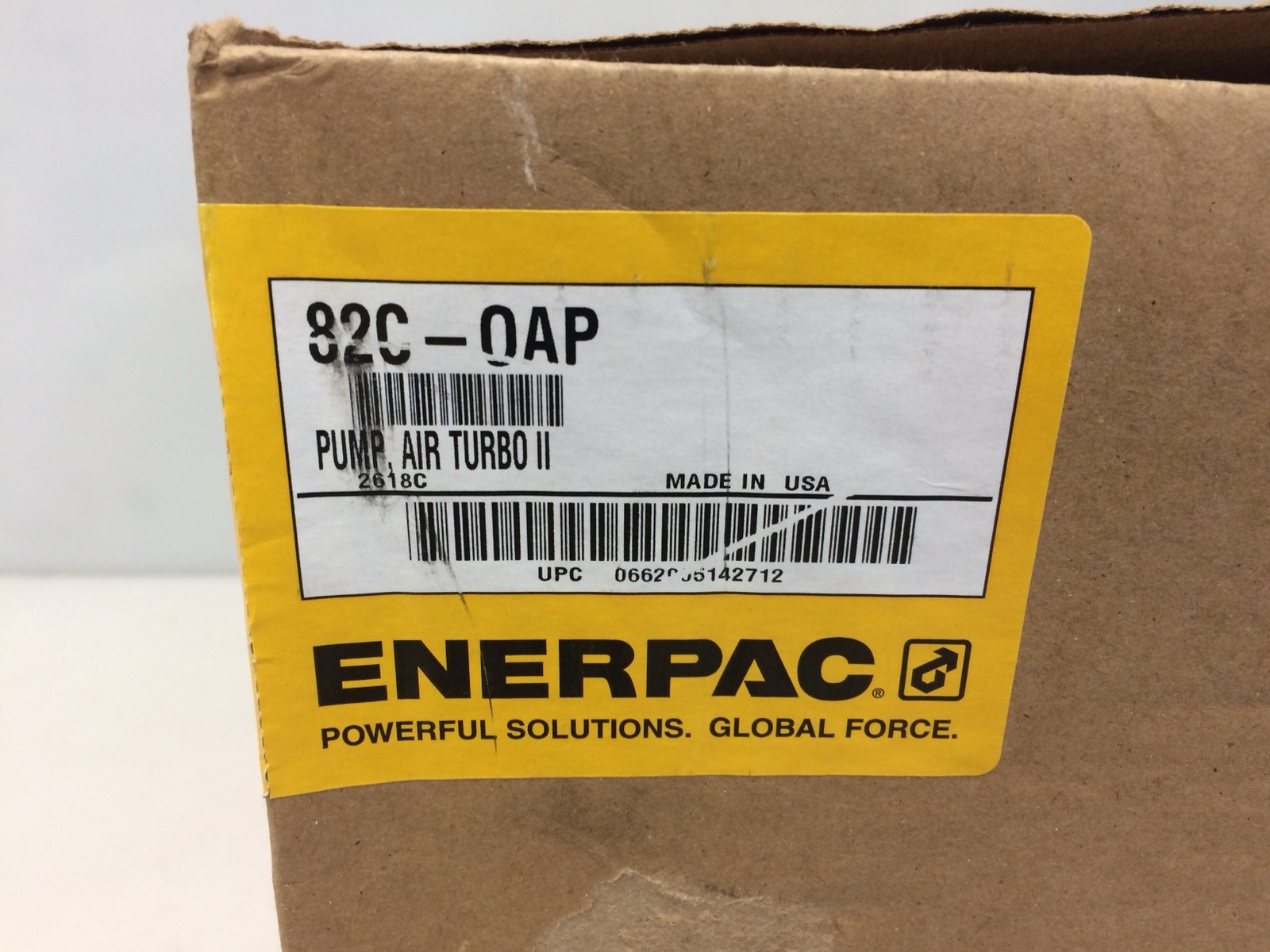 ENERPAC 82C-0AP Turbo II Air Hydraulic Pump, Air Powered PATG1102N 82C-OAP