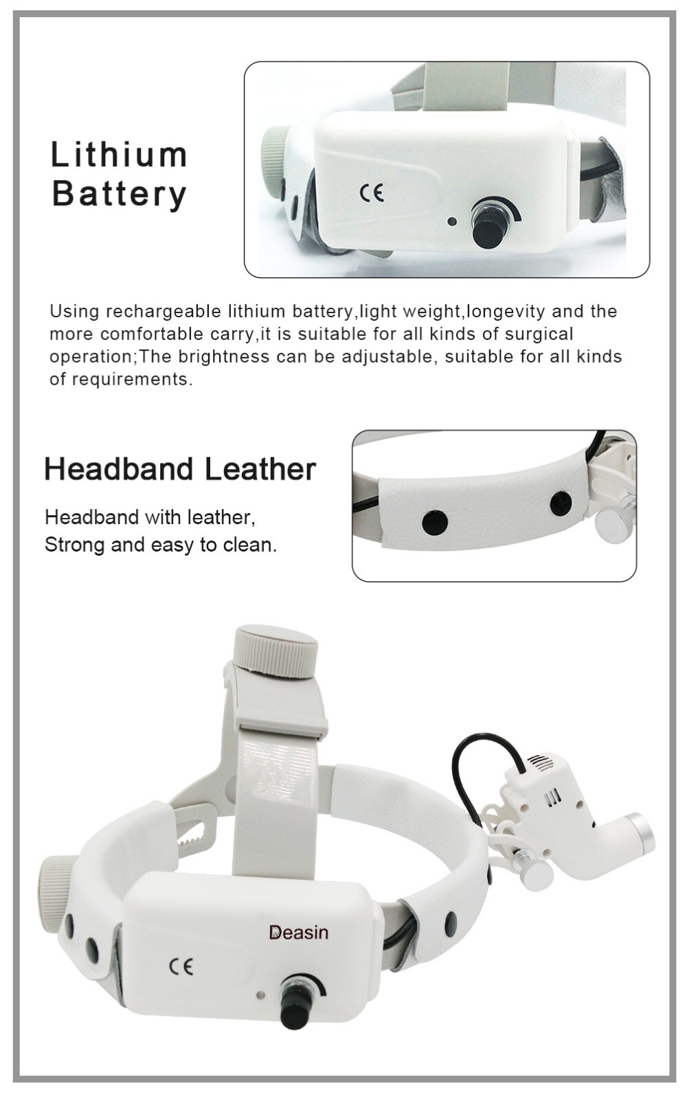 5W Dental Surgical LED Head Light Headband Headlight Good Light Spot ENT White